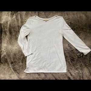 LOFT White Half Sleeve Tee